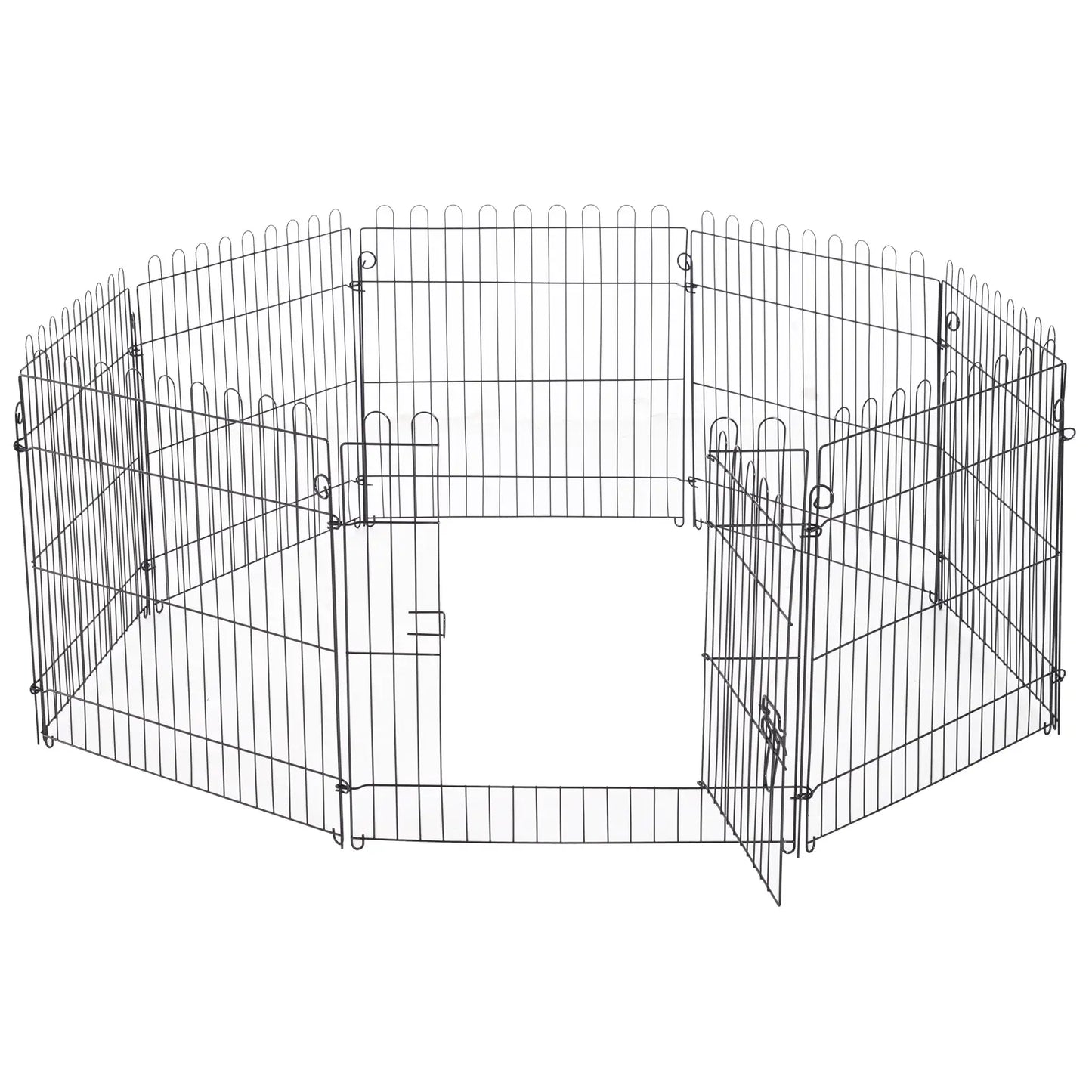 24inch 8-Panel Foldable Dog Playpen, Black Houses, Kennels & Pens at Gallery Canada