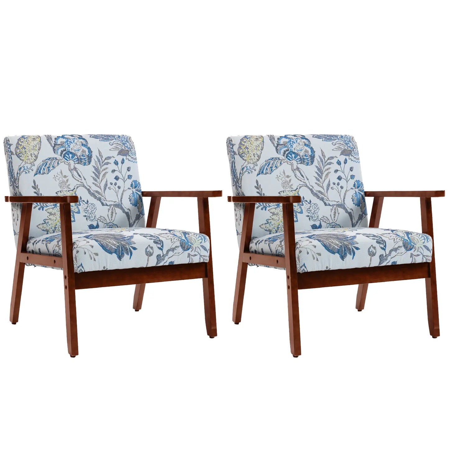 Modern Accent Chair, Upholstered Linen-Feel Armchair, Multicolored Accent Chairs at Gallery Canada