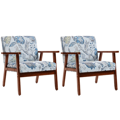 Modern Accent Chair, Upholstered Linen-Feel Armchair, Multicolored Accent Chairs at Gallery Canada