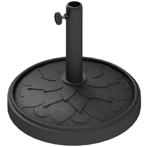 Round Patio Umbrella Base, 26 lbs Resin Stand, Black