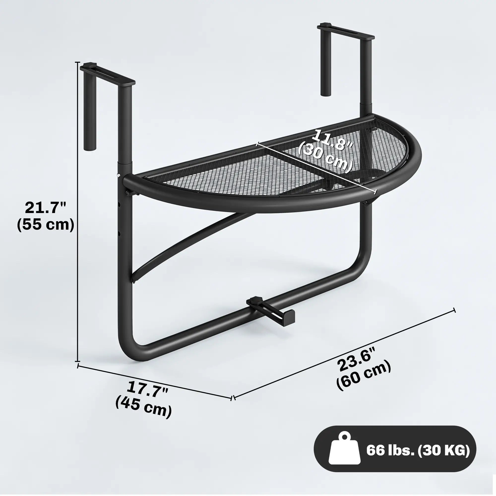 Adjustable Balcony Hanging Rail Table Metal Wall Desk Balcony Table Hanging at Gallery Canada