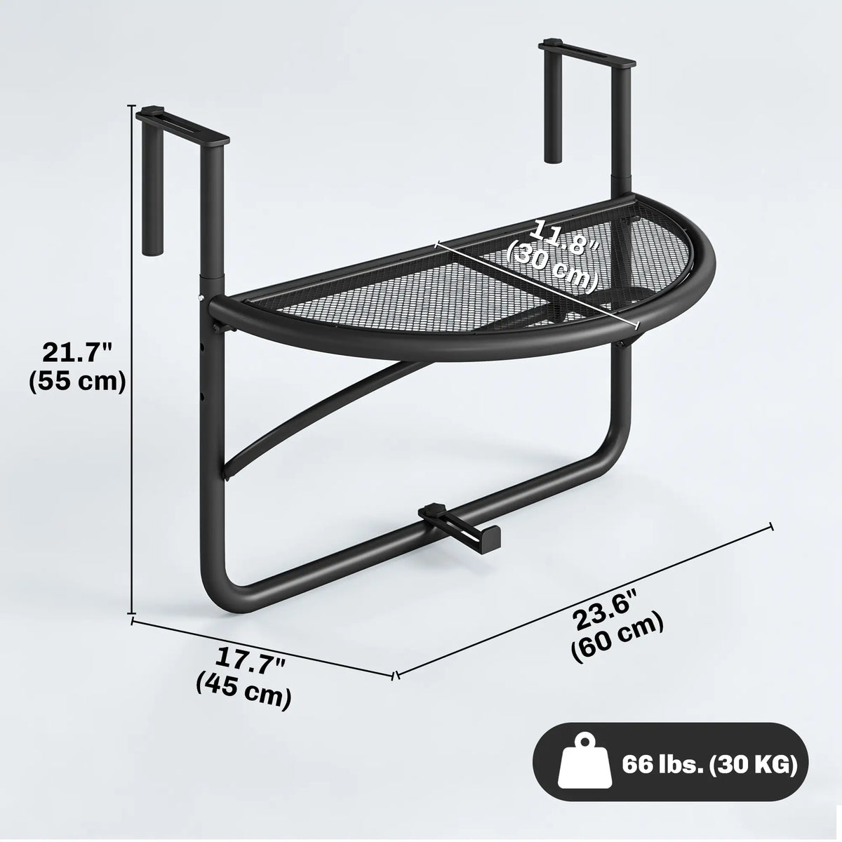 Adjustable Balcony Hanging Rail Table Metal Wall Desk Balcony Table Hanging at Gallery Canada