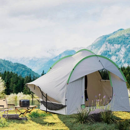 2000mm Waterproof SUV Tent, 3 Doors, Mesh Window, 5-6 Person, Grey Green Camping Tents at Gallery Canada
