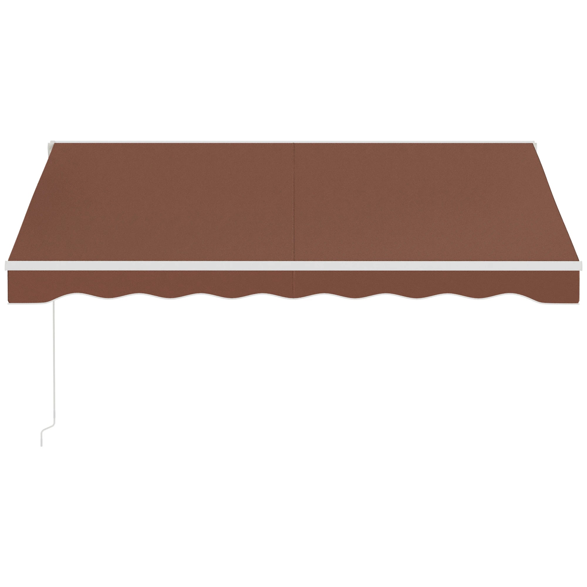 10' x 8' Electric Retractable Awning, Sun Shade Shelter with Remote, Manual Crank, Aluminum Frame Deck Awnings at Gallery Canada
