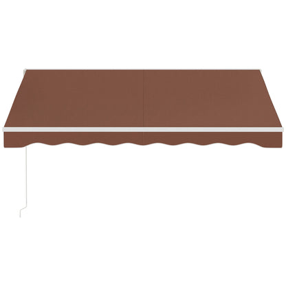 10' x 8' Electric Retractable Awning, Sun Shade Shelter with Remote, Manual Crank, Aluminum Frame Deck Awnings at Gallery Canada