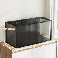 PawHut 41.3" L Hamster Cage, Large Hamster Habitats Steel Frame Chewproof, Deep Bedding Space for Pets Enrichment