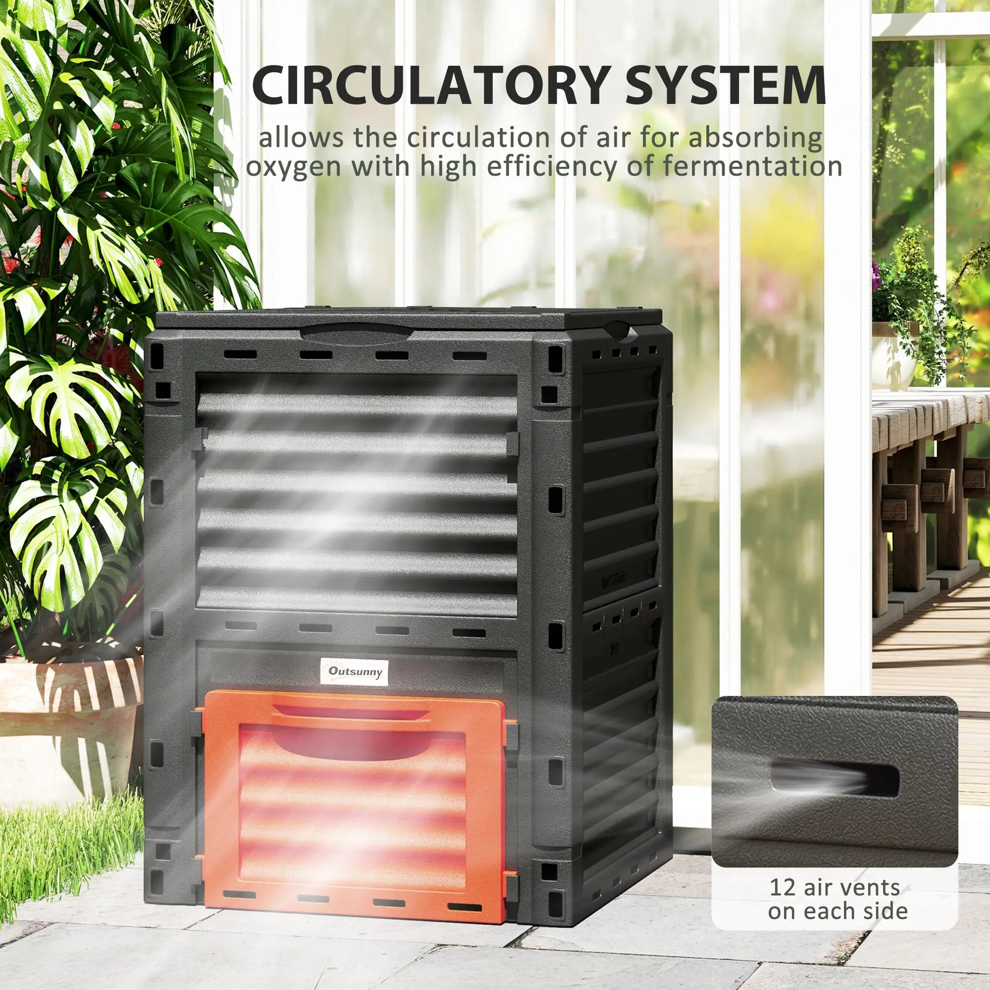 Outdoor Compost Bin, Fast Soil Creation, 80 Gallon, Orange Outdoor Compost Bin at Gallery Canada