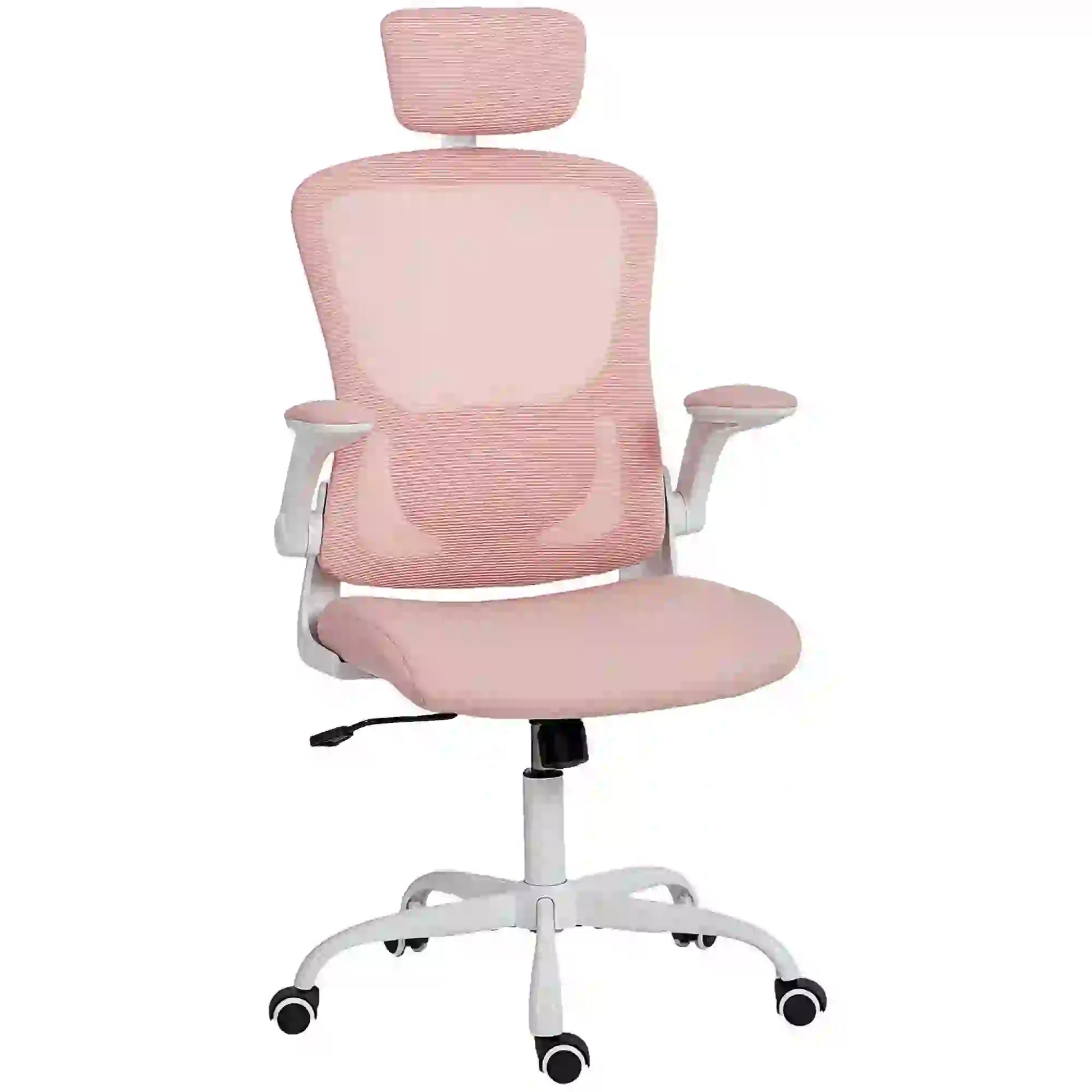 Ergonomic Office Chair, Mesh Desk Chair, Adjustable Headrest, Lumbar Support, Pink Task Chairs at Gallery Canada