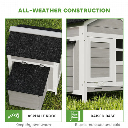 Wooden Chicken Coop With Nesting Box, Pull-Out Metal Tray, 36" x 25" x 27" Chicken Coops at Gallery Canada