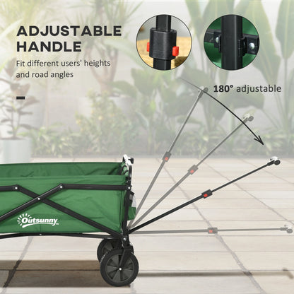 Folding Wagon Cart, Heavy Duty Outdoor Utility, Collapsible Garden Trolley, Steel Frame, Oxford Fabric Folding Garden Carts at Gallery Canada