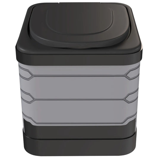 Portable Toilet, Foldable Porta Potty, 12 Coagulant Packets Camping Toilets Grey, Black at Gallery Canada