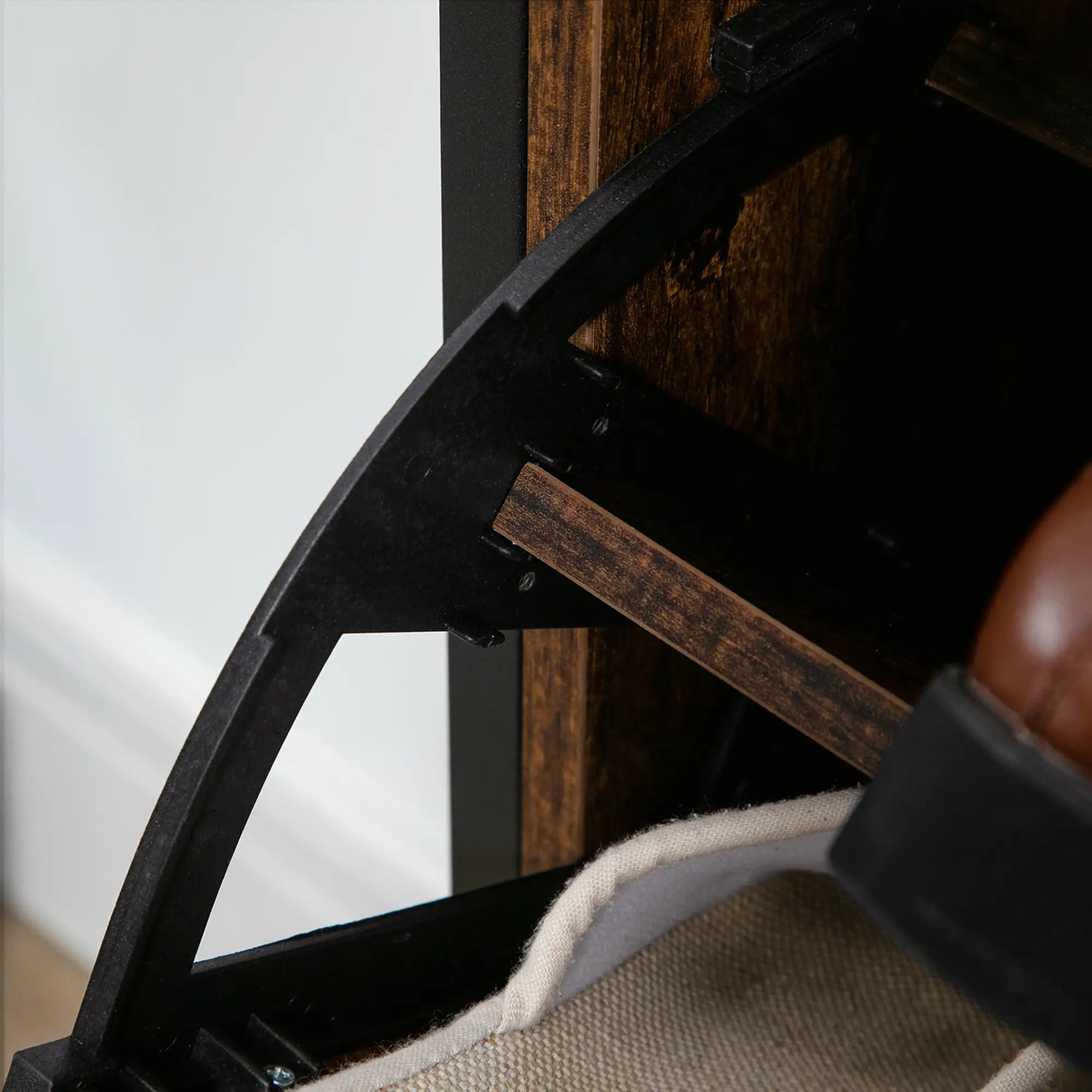Shoe Cabinet, 2 Flip Doors, 2 Drawers, Divider, Holds 12 Pairs, Rustic Brown Shoe Storage Cabinets & Racks at Gallery Canada
