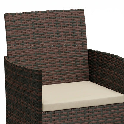 3 Piece Wicker Bistro Set, 2-Tier Glass Top Table, Khaki Bistro Sets at Gallery Canada