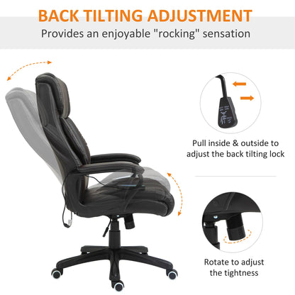 Massage Office Chair, High Back, 6-Point Vibration, Adjustable Height, Brown Massage Chairs at Gallery Canada