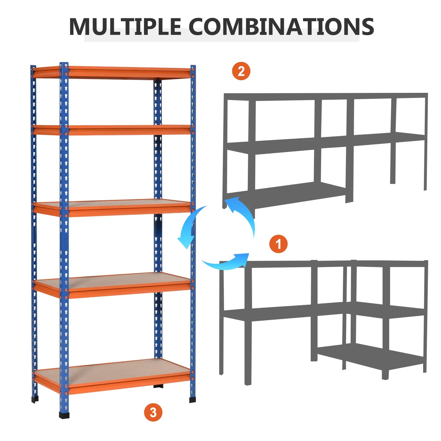 5-Tier Heavy Duty Garage Shelf, Adjustable Metal Shelving Unit, 31.5"x15.75"x71.75", 3300 lbs Capacity Tool Organizers at Gallery Canada