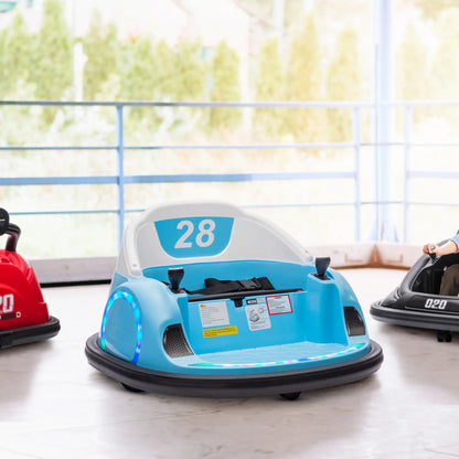 12V Toddler Bumper Car, 360 Remote Control, Lights Music Horn, 1.5-5 Years, Light Blue Electric Toy Cars at Gallery Canada