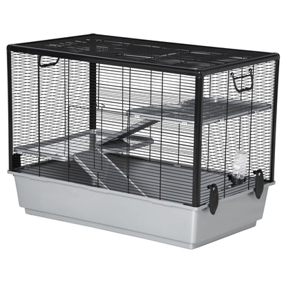 3-Tier Hamster Cage, Guinea Pig Cage, 31.5"x19"x23", Grey Houses & Habitats Grey at Gallery Canada