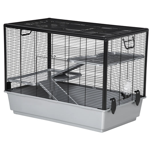 3-Tier Hamster Cage, Guinea Pig Cage, 31.5"x19"x23", Grey Houses & Habitats Grey at Gallery Canada