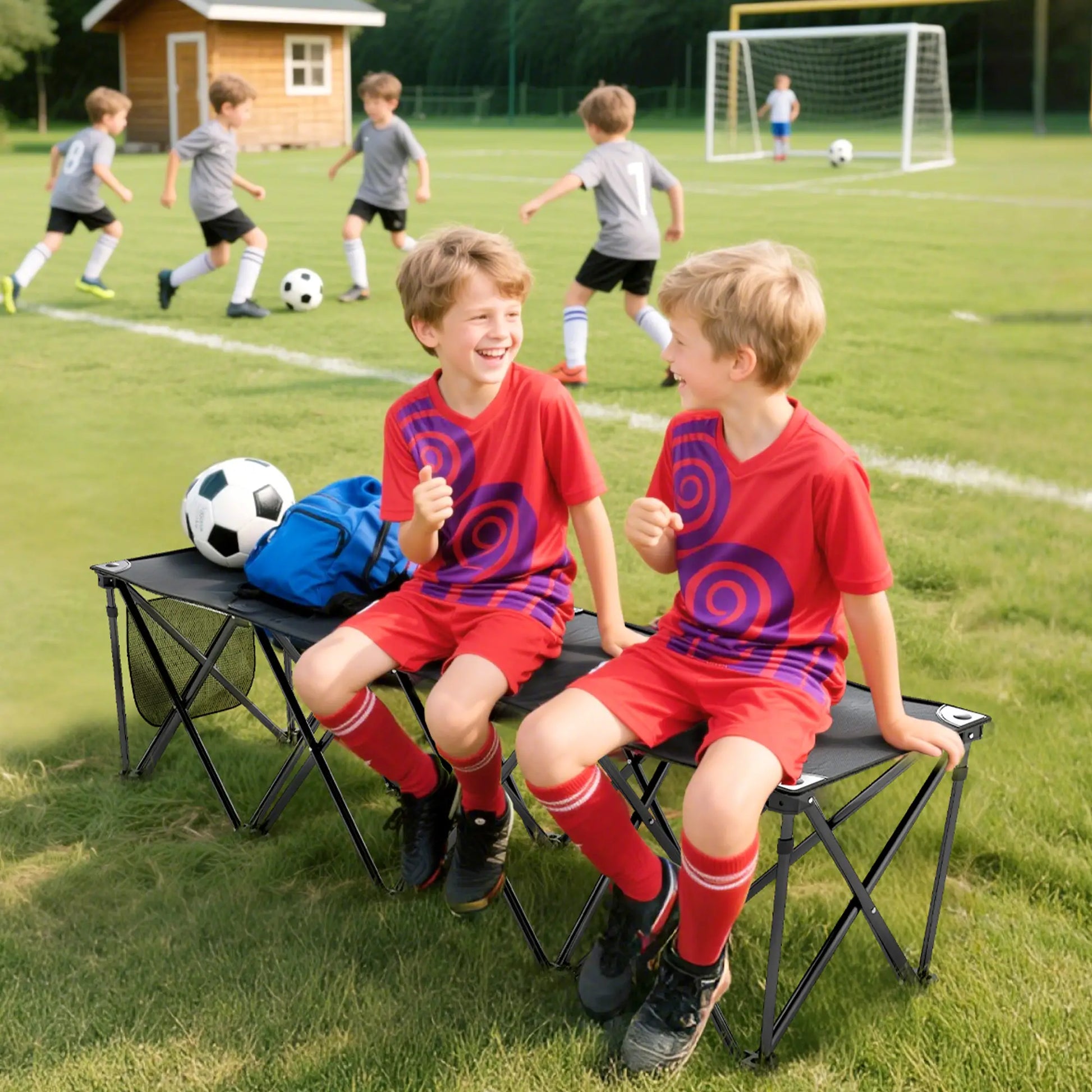 Portable 4-Seater Folding Camping Chair, Team Bench, Carry Bag Picnic Tables & Camping Chairs at Gallery Canada
