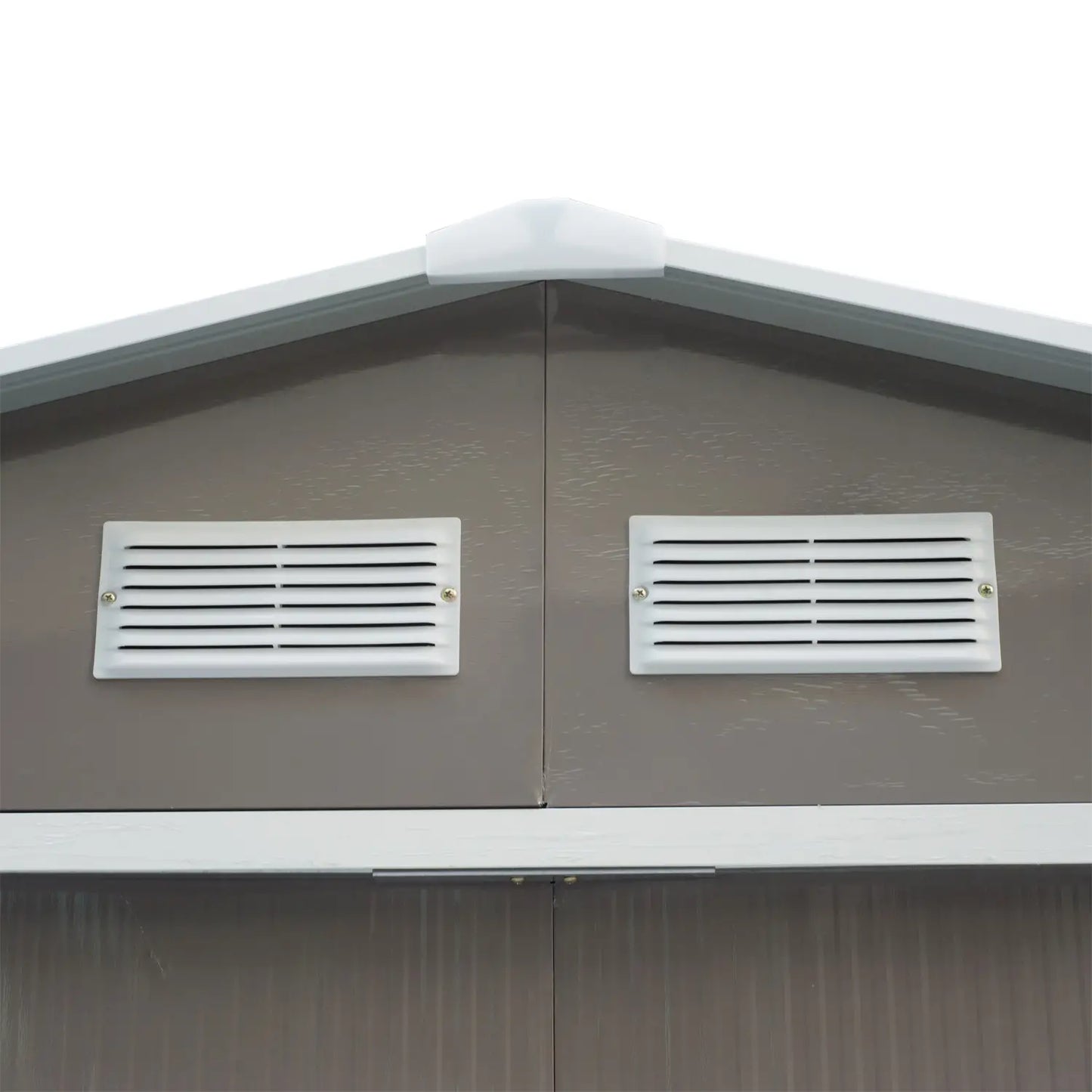 9x6 Galvanized Steel Garden Shed, Double Doors, Foundation Kit, Grey Sheds at Gallery Canada