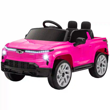 12V Chevrolet Silverado EV RST Licensed Kids Car, Pink Electric Toy Cars Pink at Gallery Canada