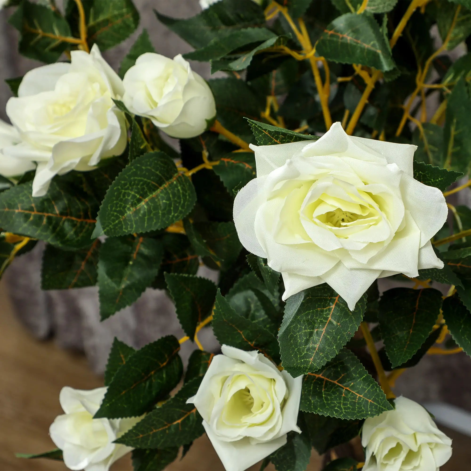 3FT White Rose Artificial Plant Set, Fake Plant For Home Decor, White Artificial Trees at Gallery Canada