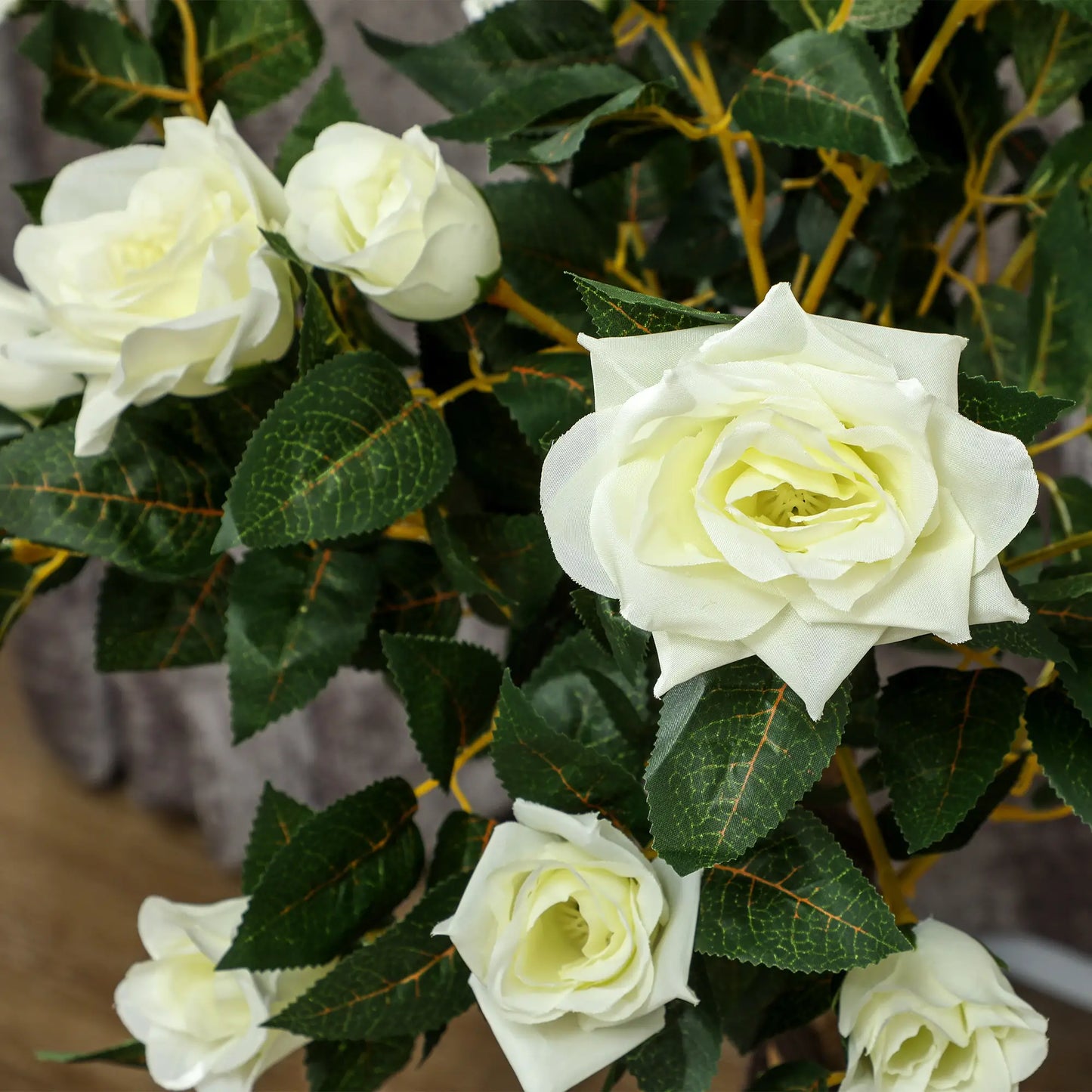 3FT White Rose Artificial Plant Set, Fake Plant For Home Decor, White Artificial Trees at Gallery Canada