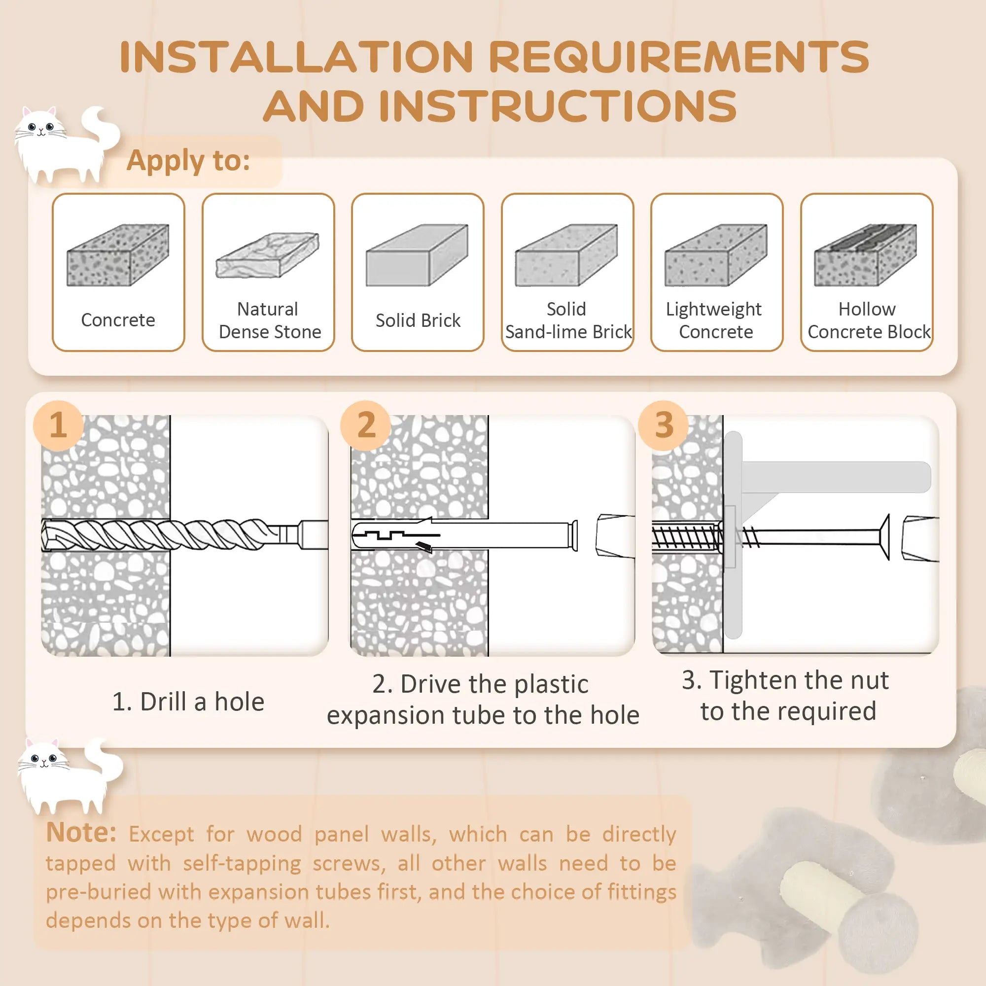 4PCs Cat Wall Shelves, Steps, Scratching Posts, Ladder, Platforms Cat Climbing Wall at Gallery Canada