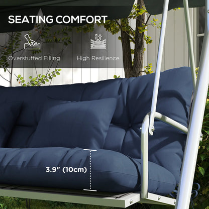 4-Piece Patio Chair Cushion Set, with Ties, Navy Blue Patio Chair Cushions at Gallery Canada