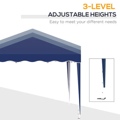 10' x 10' Pop Up Canopy Tent, Adjustable Height, Carry Bag, Blue Pop Up Canopies at Gallery Canada