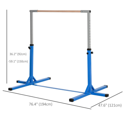 Kids Gymnastics Bar, 13-Level Adjustable Height, Blue Baby Gym & Playmats at Gallery Canada
