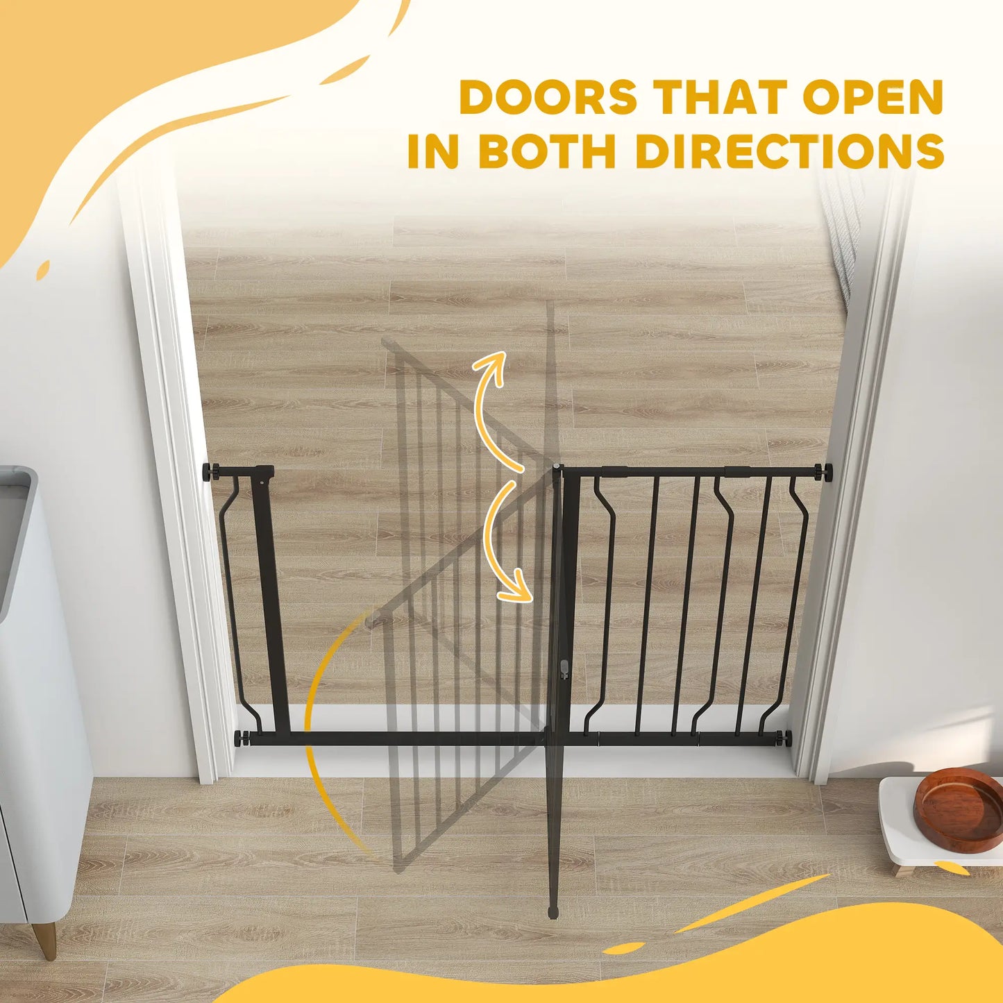 30"-45" Easy Install Pet Gate, Extra Wide, Black Houses, Kennels & Pens at Gallery Canada