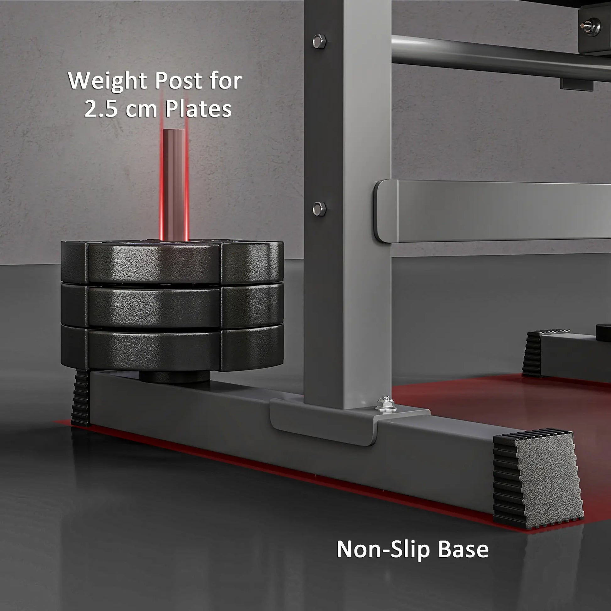 Adjustable Weight Bench, Foldable with Barbell Rack, Dip Station, Black and Grey Weight Benches at Gallery Canada