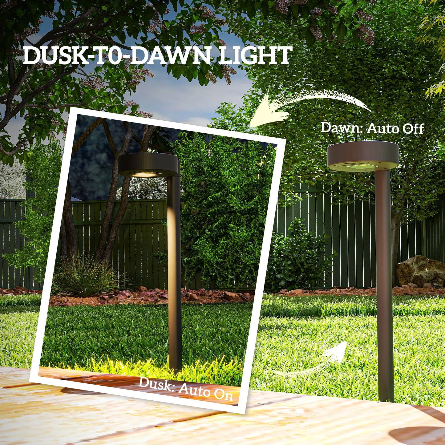 8 Pack Solar Garden Lights, Auto On/Off, IP44, Driveway, Walkway, Yard Solar Post Lamps at Gallery Canada