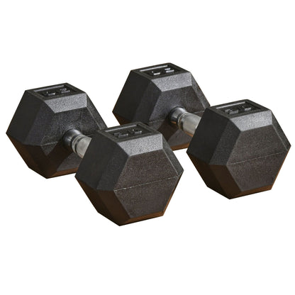 Rubber Dumbbells Weight Set, Total 60lbs(30lbs Each) Dumbbell Hand Weight for Body Fitness Training for Home Office Gym, Black at Gallery Canada