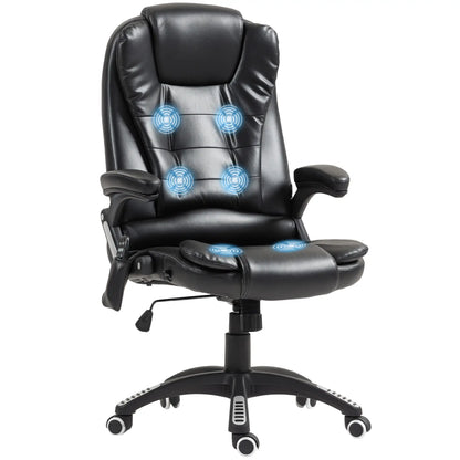Reclining Massage Office Chair, High Back, Swivel Wheels, Black Office Chairs at Gallery Canada