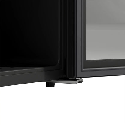 2.1 Cu.Ft Beverage Fridge, 85 Can, Glass Door, Auto-Defrost, LED, Black
