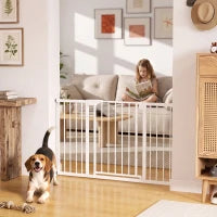 Barrière de sécurité pour animaux à pression, 30"-51" de large, fermeture automatique, noir
