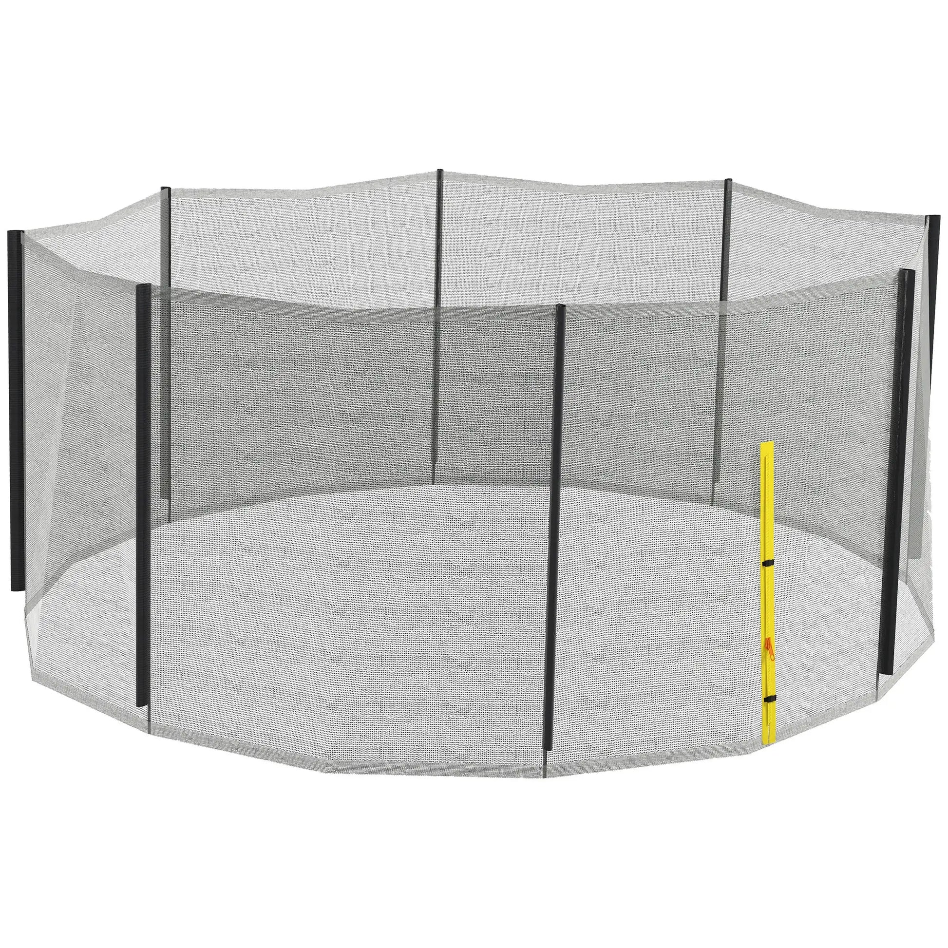 Trampoline Net Enclosure, 14ft Round, 8 Straight Poles, Weather Resistant, Black Trampolines Black at Gallery Canada