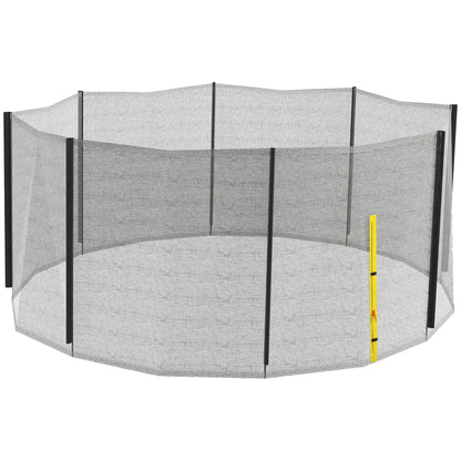 Trampoline Net Enclosure, 14ft Round, 8 Straight Poles, Weather Resistant, Black Trampolines Black at Gallery Canada