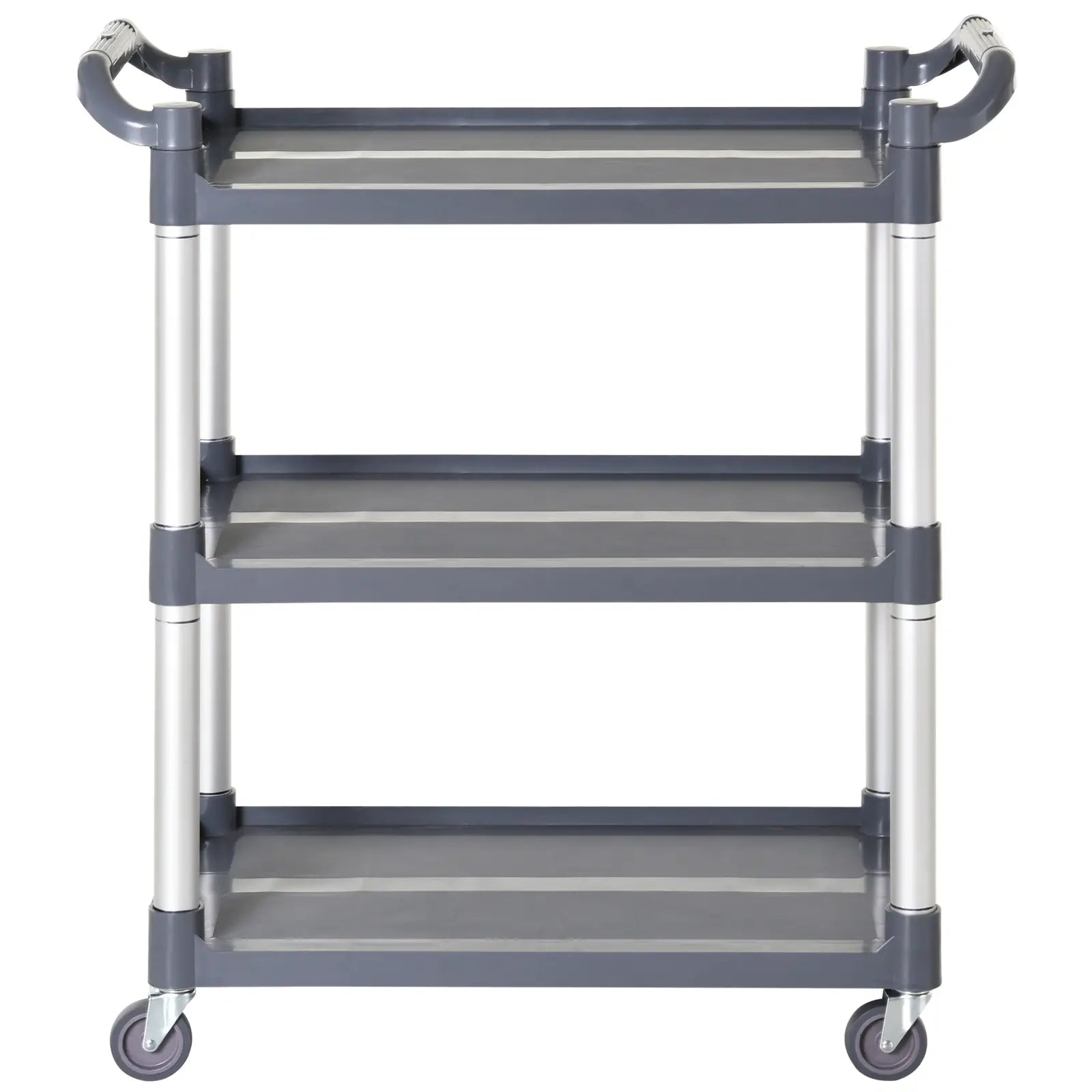 3-Tier Utility Cart, 3 Shelves, Rolling Storage Trolley, Silver Grey Kitchen Islands & Kitchen Carts at Gallery Canada