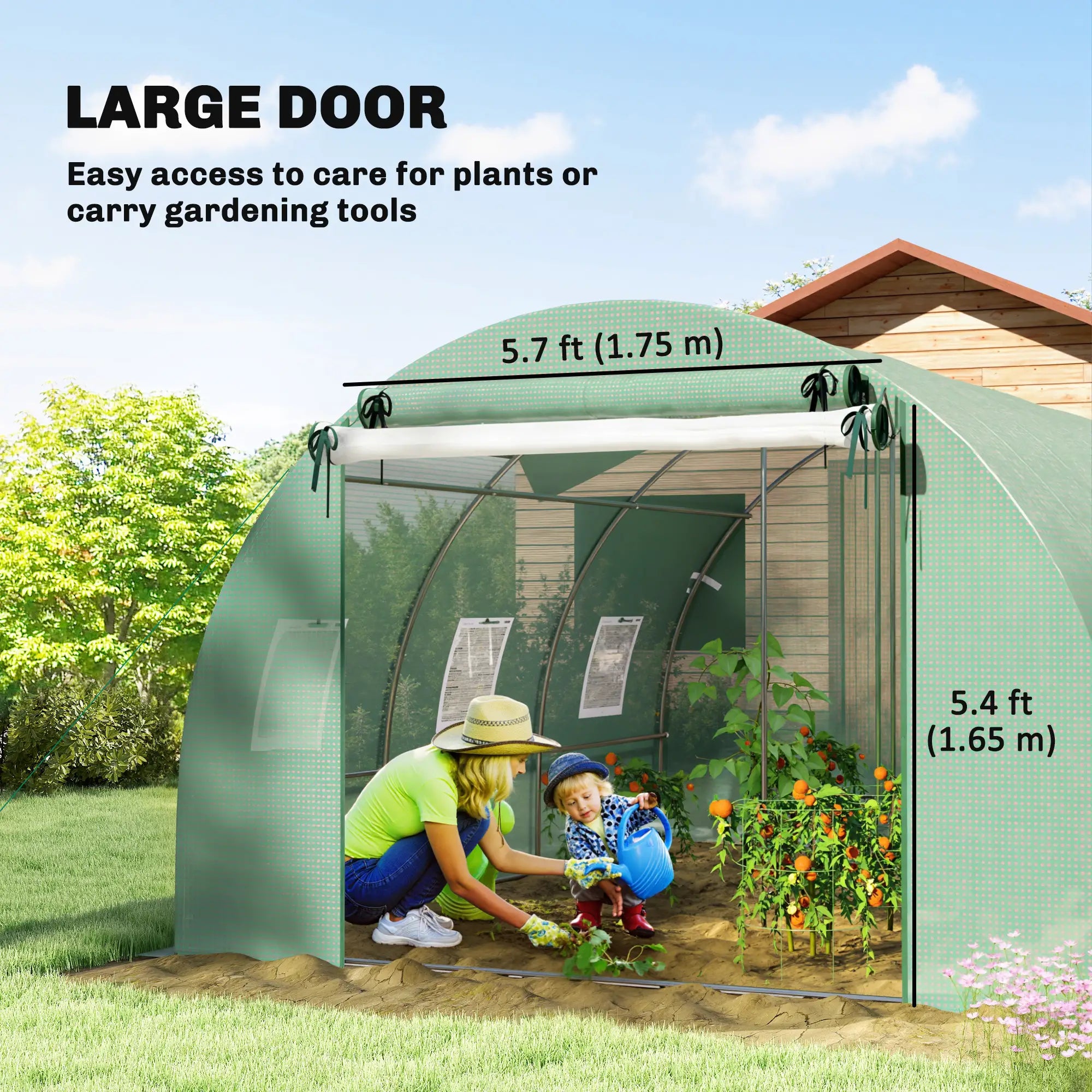 Walk-in Tunnel Greenhouse, 13'x9.8'x6.6', Green Tunnel Greenhouses at Gallery Canada