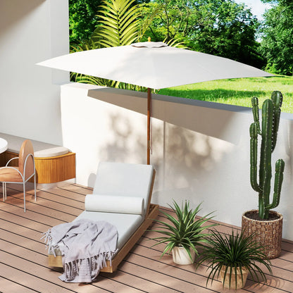 Patio Sun Umbrella, Rectangle, Cream White Sun Umbrellas at Gallery Canada