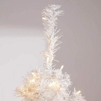 6FT Prelit Artificial Christmas Tree, Warm White LED, Auto Open, White Pre Lit Christmas Trees at Gallery Canada