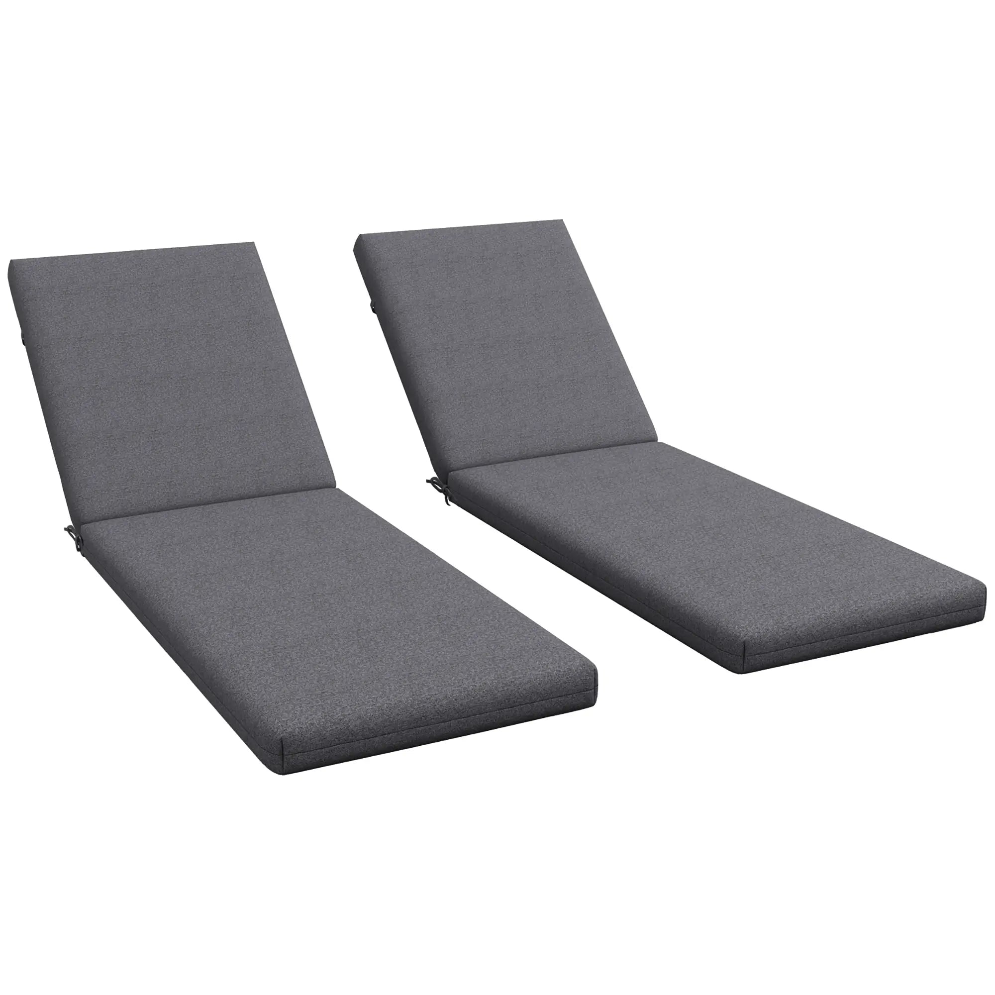 2-Piece Patio Chair Cushion Set with Ties, Indoor Outdoor, Grey Patio Chair Cushions at Gallery Canada