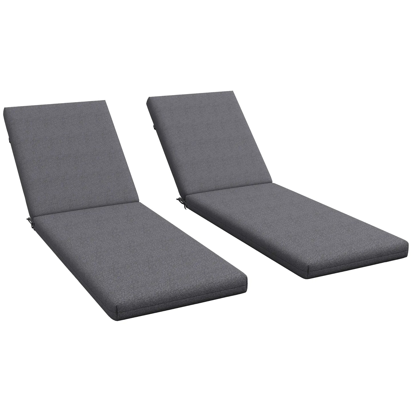 2-Piece Patio Chair Cushion Set with Ties, Indoor Outdoor, Grey Patio Chair Cushions at Gallery Canada