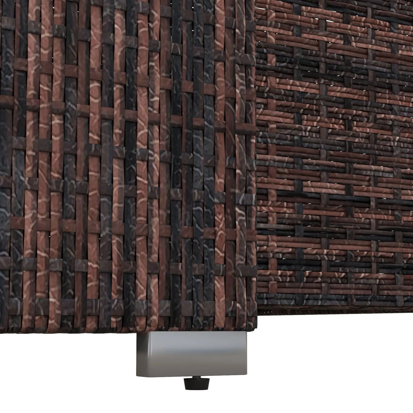 Outdoor Storage Cabinet, Rattan Wicker Pool Towel Organizer, Mixed Brown, Brown Patio Storage Boxes at Gallery Canada