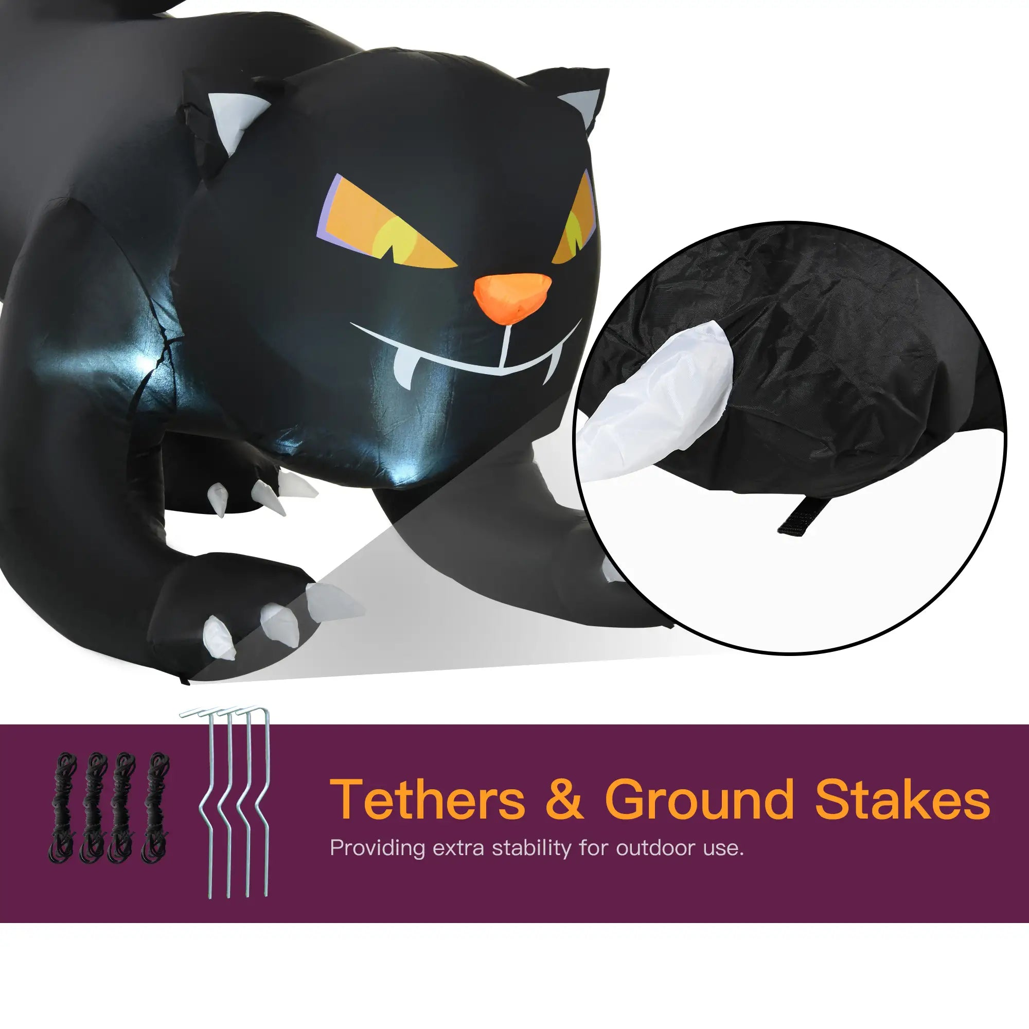 4Ft Tall Halloween Inflatable Cat, Outdoor Yard Decoration, Black Halloween Decorations at Gallery Canada