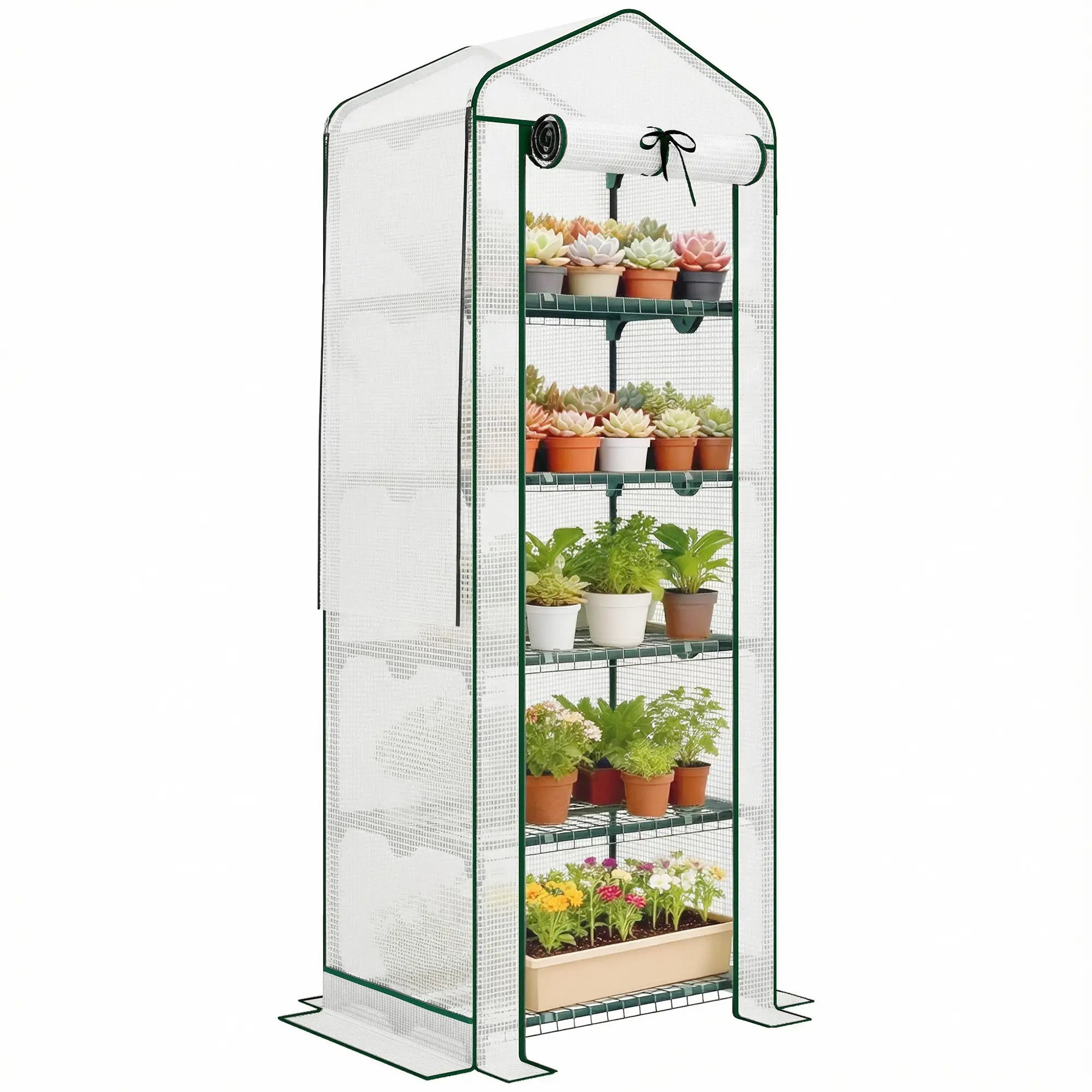 Mini Greenhouse With Screen Roof, 27.6