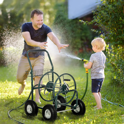 Portable Garden Hose Reel Cart, 4 Wheels, Storage Basket Folding Garden Carts at Gallery Canada